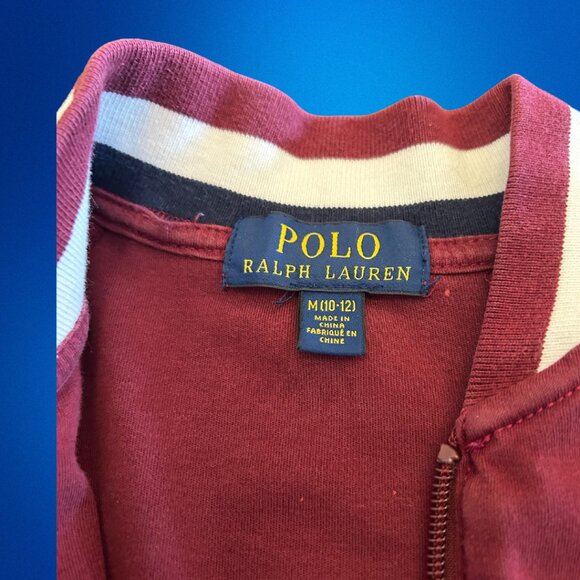 Polo Ralph Lauren Double-Knit Bomber Jacket — Maroon & Navy 🔥🐎 - Picture 7 of 12